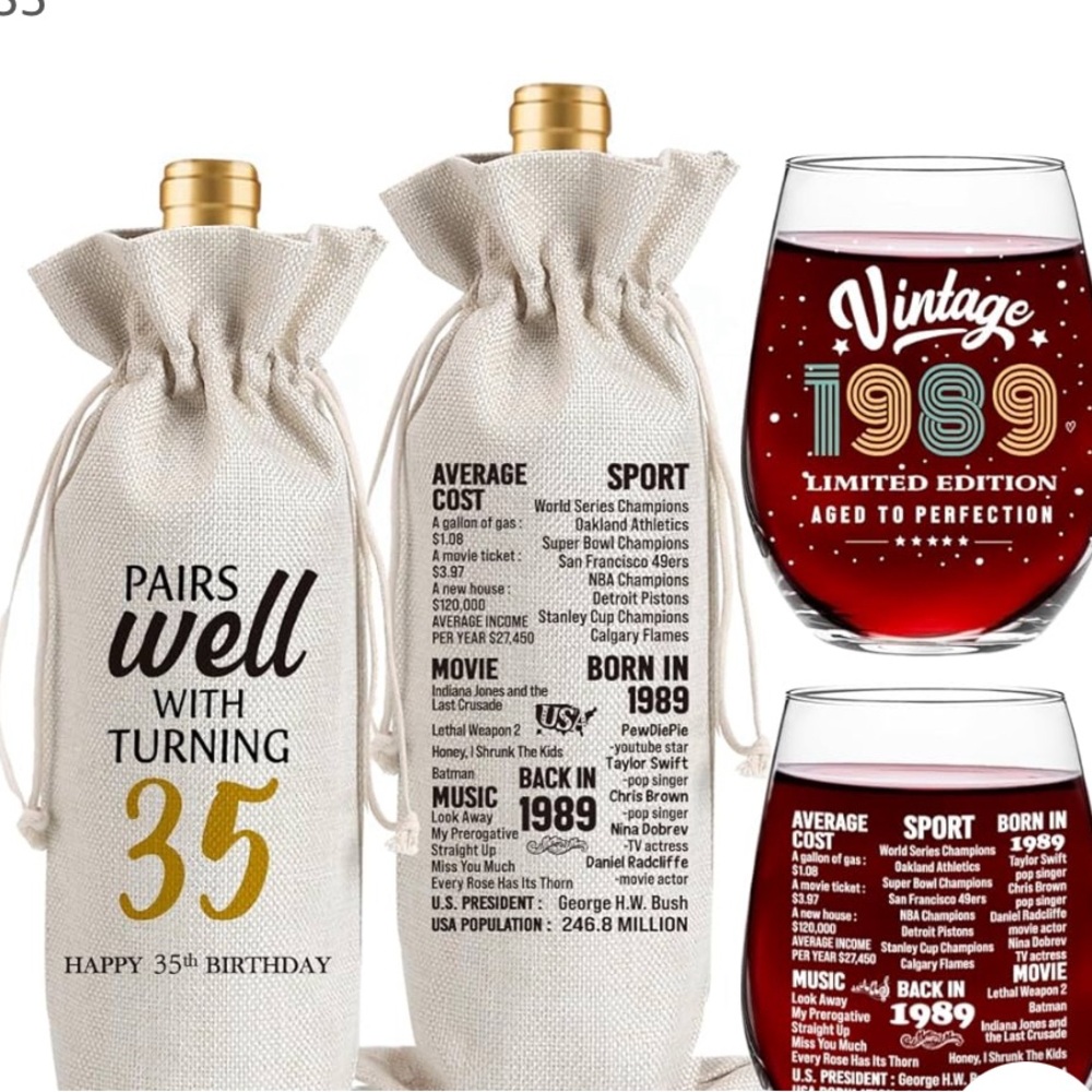 35th birthday gift set.